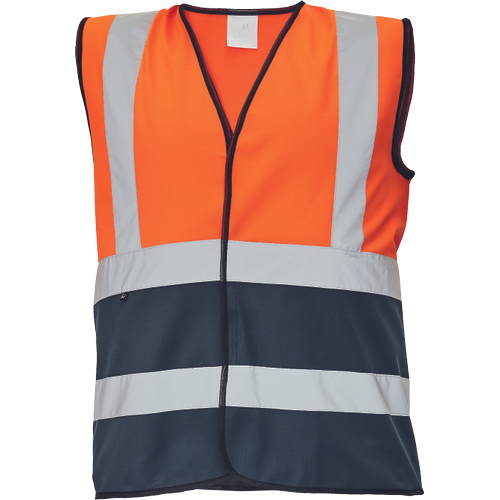 Reflexní vesta LYNX DUO HV - oranžová / navy / hv oranžová,