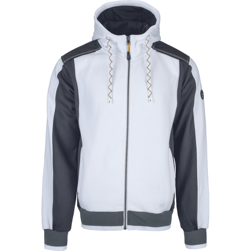 Pánská mikina na zip s kapucí DAYBORO - bílá,