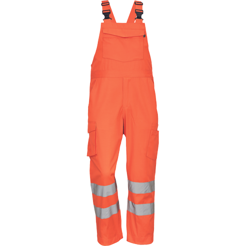 Pracovní reflexní kalhoty s laclem GANDIA HV - oranžová / hv oranžová,