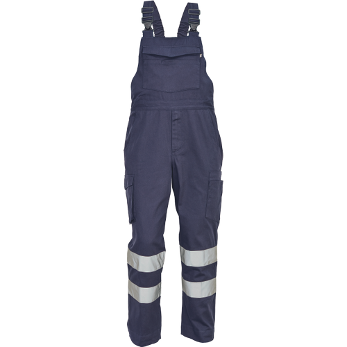 Pracovní reflexní kalhoty s laclem BADAJOZ RFLX - navy,
