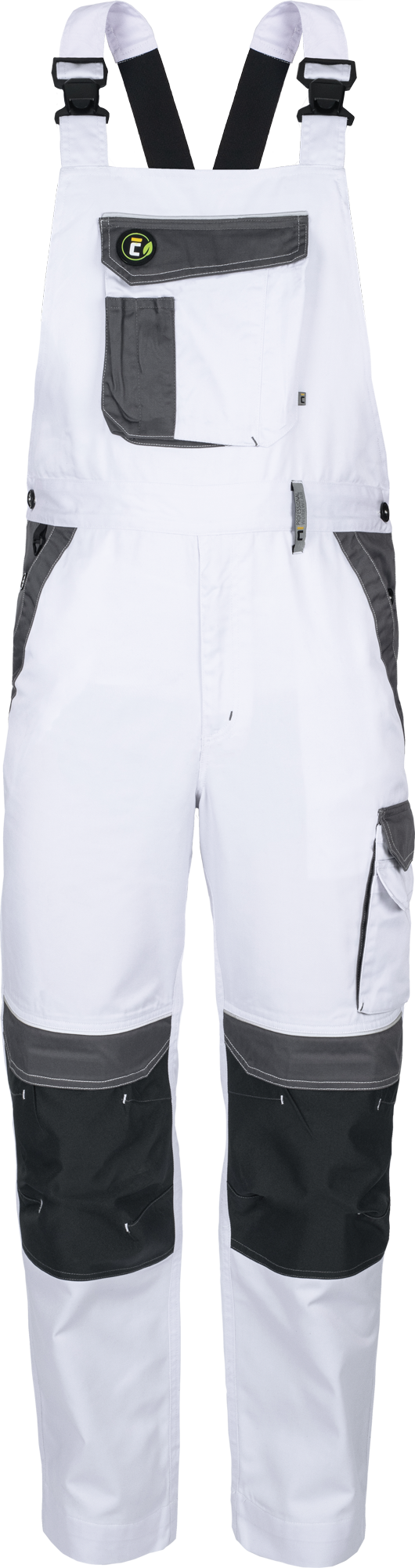 Pracovní kalhoty s laclem MAX ECO STRETCH - bílá,