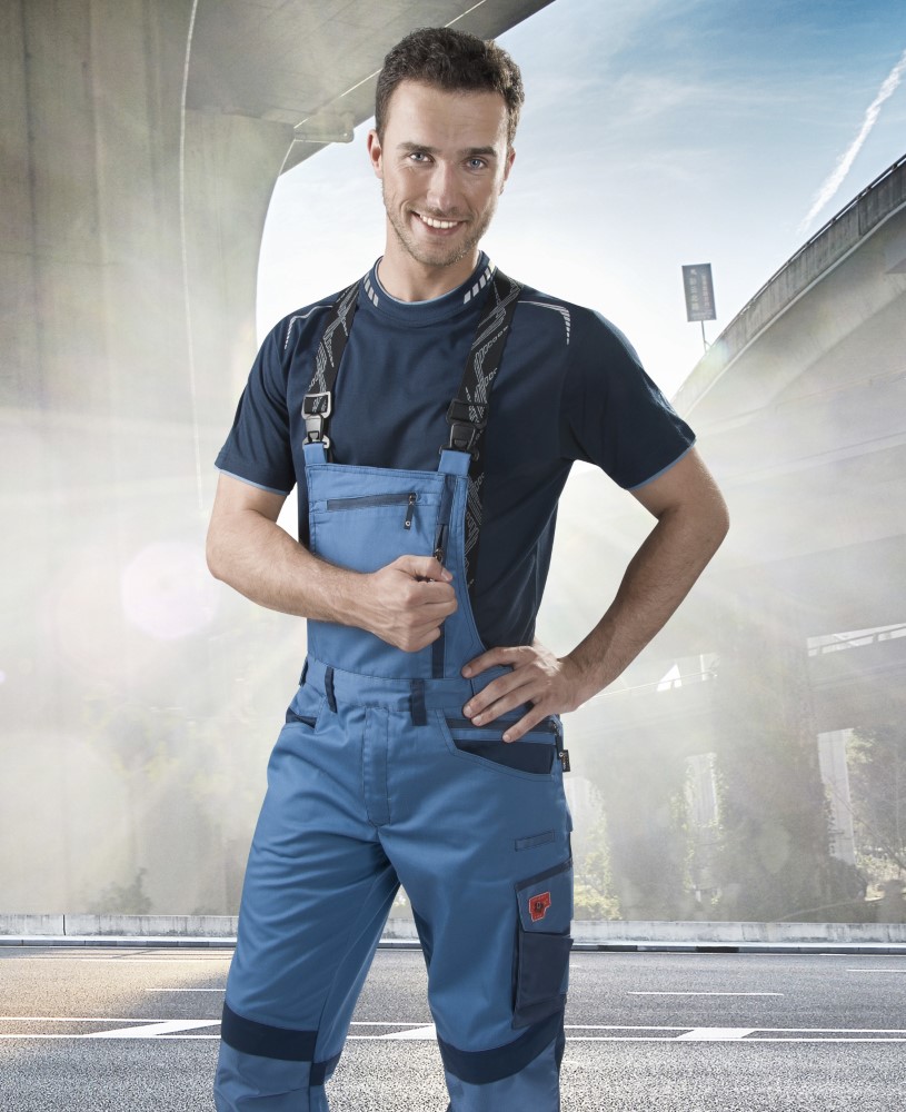 Pánské pracovní kalhoty s laclem ARDON® R8ED+ - modrá,