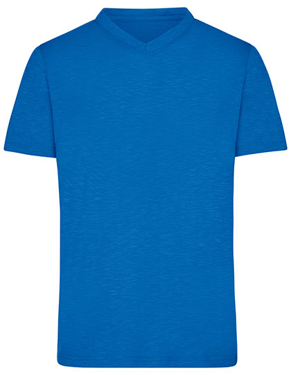 Men's Short Sleeve T-Shirt James&Nicholson Men´s Slub T-Shirt Bright Blue