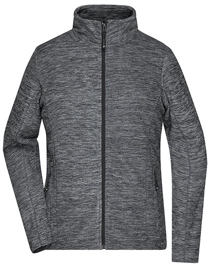 Women's Winter Jacket James&Nicholson Ladies´ Fleece Jacket Grey Melange, Anthracite