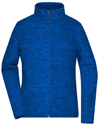 Women's Winter Jacket James&Nicholson Ladies´ Fleece Jacket Royal Melange, Blue