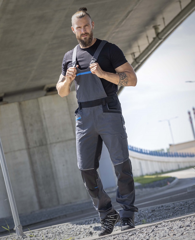 Pánské pracovní kalhoty s laclem ARDON® 4Xstretch® - tmavě šedá,