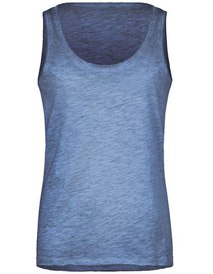 Women's Short Sleeve T-Shirt James&Nicholson Ladies´ Slub-Top Denim