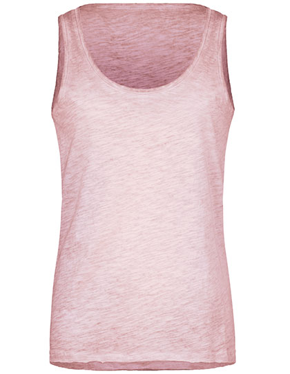 Women's Short Sleeve T-Shirt James&Nicholson Ladies´ Slub-Top Soft Pink