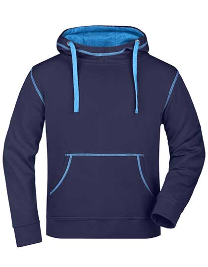 Classic Men's Sweatshirt James&Nicholson Men´s Lifestyle Hoody Navy, Cobalt