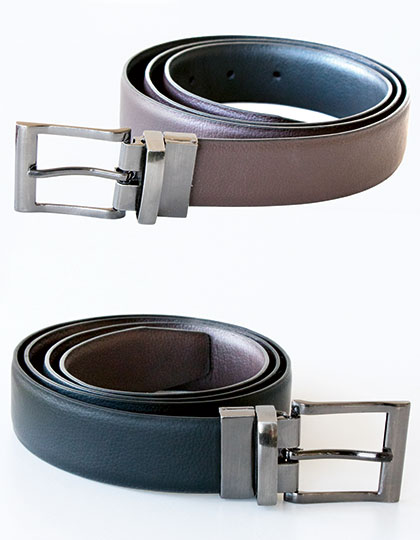 Tape Korntex Elegant Two-Color Reversible Belt Schaffhausen Black, Brown One Size
