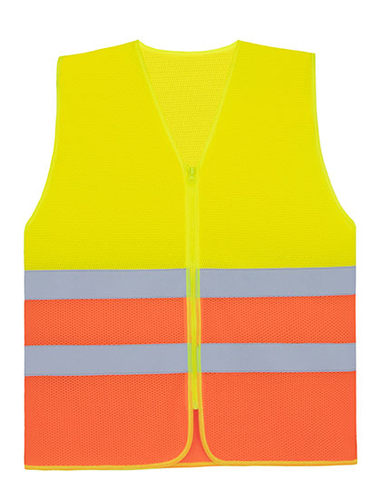 Vest Korntex Comfort Mesh Safety Vest Rhodes CO² Neutral Signal Yellow, Signal Orange