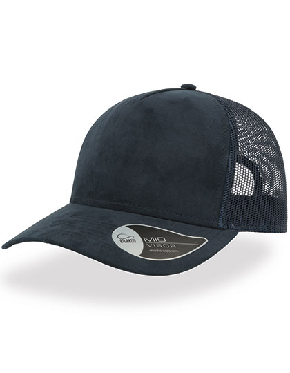 Cap Atlantis Headwear Rapper Suede Cap Navy One Size