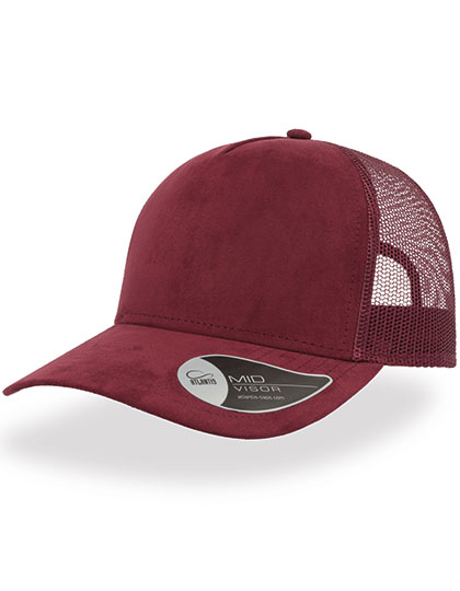 Cap Atlantis Headwear Rapper Suede Cap Burgundy One Size