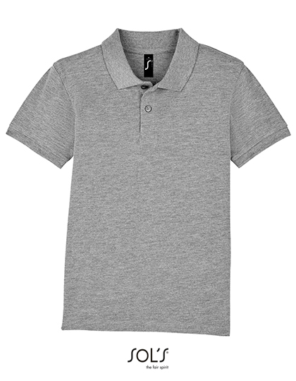 Dětská polokošile s krátkým rukávem SOL´S Kids´ Perfect Polo Grey Melange