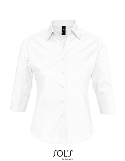 Long Sleeve Shirts SOL´S Women´s Stretch-3/4-Sleeve Blouse Effect