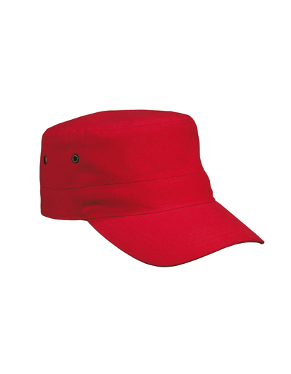 Dětská kšiltovka Myrtle beach Kids´ Military Cap Red Univerzální