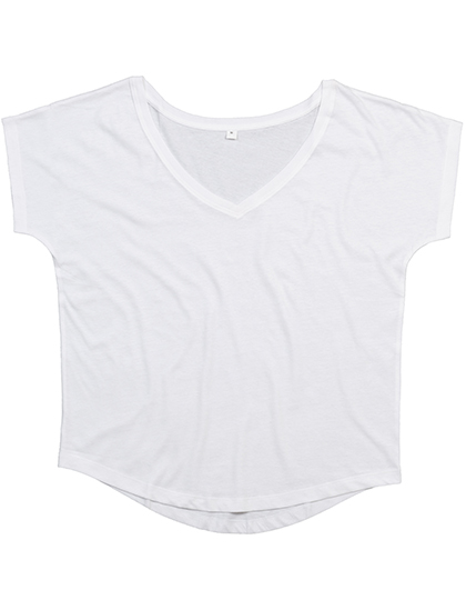 Women's Short Sleeve T-Shirt Mantis Women´s Loose Fit V Neck T White