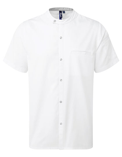 Shirts Premier Workwear Chef´s Recycled Short Sleeve Shirt White