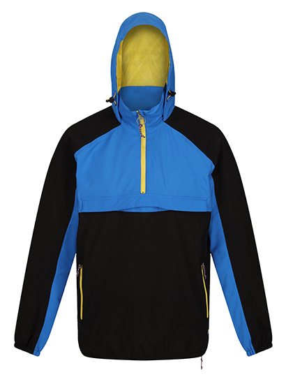 Větrovka Regatta Professional Vintage Overhead Anorak Black, Strong Blue