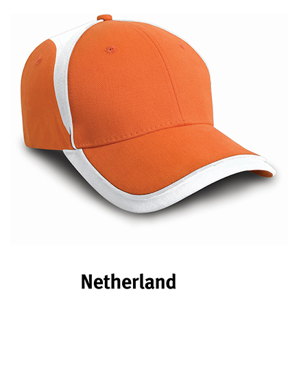 Cap Result Headwear National Cap Netherland Orange, White One Size
