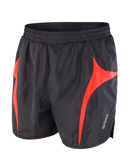 Trousers SPIRO Micro Lite Running Shorts Black, Red