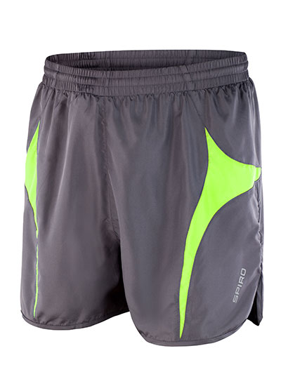 Trousers SPIRO Micro Lite Running Shorts Grey, Lime